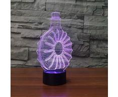 Fußballlampe Gaming Lights Whiskyflasche Touch Table Lampe 7 Farben Wechsel Schreibtischlampe 3D Lampe Neuheit LED Nachtlichter Todesstern LED Licht mit Fernbedienung