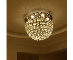 WRMOP Dekorative runde Kristallhängeleuchte LED-Rundum Fisch Linie Augenschutz Kronleuchter Lampe for Wohnzimmer R/20/03/18