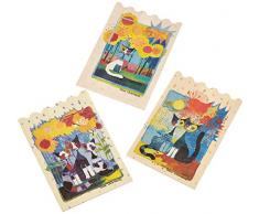 LUMINARIA 8538500 Lichtertüte Rosina Wachtmeister - 3-teiliges Set, Windlicht, Papier, 11 x 16 x 9 cm, Mehrfarbig