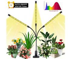 LED Pflanzenlampe Vollspektrum für Zimmerpflanzen | 120 LEDs | 27W | Flexibles Grow Light | Pflanzenlicht mit Timing Funktion, 3 Modus, 10 Helligkeitsstufen | 360°Einstellbar | USB Anschluss | SOLMORE