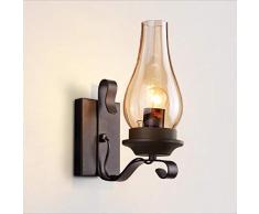 Lighfd Amerikanische landwirtschaftliche Wandleuchte Personality Einfache kreative Restaurant Schlafzimmer Aisle Stairs Schmiedeeisen Wandleuchte Kerosene Industrie Wind Retro-Lampen-Stab-Licht