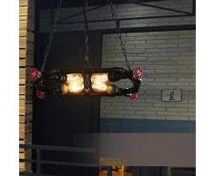 YUNZHI Beleuchtung Vintage Retro Industrial Design Led Deckenleuchter Metall-Brenner Messing-Leuchter kreative Persönlichkeit Kronleuchter Schlafzimmer mit Kronleuchter dekorative Lampen