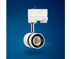 Mextronic 8W Warmweiss led 3 phasen strahler für Schienensystem Schienen Strahler Schienen Leuchte