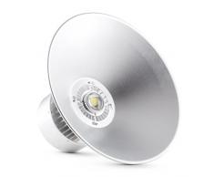 Lightcraft High Bright Industrielampe Deckenlampe LED-Industriestrahler für Hallen- und Industriebeleuchtung (50 Watt, 50cm Schirm, für Decke, Aluminium) neutralweiß