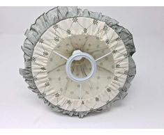 Stoffschirm Landhaus Lampenschirm Leuchtenschirm Schirm Retro Landhausstil Deko grün Muster