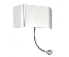 Saxby Verona 7.5W Poliertes Aluminium Alloy & Steel Moderne dekorative Innen LED Wand Wandfluter mit 1W LED Flexi Arm