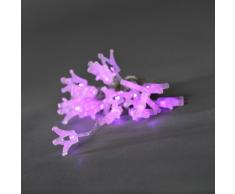 Konstsmide 4092-453 LED Dekolichterkette gefrostete Kronen / für Innen (IP20) / 24V Innentrafo / 24 purpure Dioden / transparentes Kabel