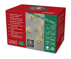 LED Dekolichterkette mit Acrylkugeln Schneemann