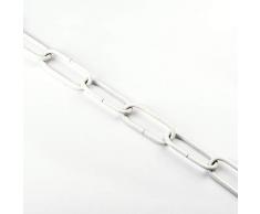 1m Lampenkette aus Messing Leuchtenkette Dekorative Zier-Kette für Kronleuchter Luster Lüster (weiß, 47x20x4)