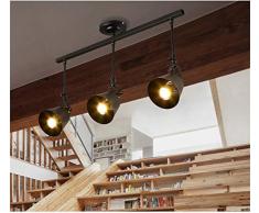 Modern Schienen-Strahler LED Strahler 3-flammig schwenkbarer Deckenstrahler, Metall Spot Deckenleuchte, Schienensystem, Innenbeleuchtung, Deckenspot Lampe (Schwarz)