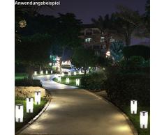 9x Außen Steh Stand Lampe Solar Steck Erdspieß Leuchte Garten Beleuchtung