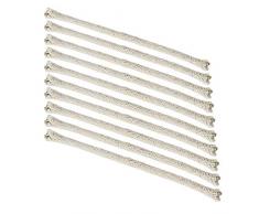 NKlaus Zubehör 10 x 12cm Runddocht ca. 6mm Ghee Lampe Öllampe Petroleumlampe Baumwolldocht 1239