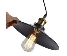E27 Vintage Kronleuchter Retro Edison Loft Pendelleuchte, Retro Industrielle Deckenleuchte Lackiertem Eisen Regenschirm Lampenschirm Land Art Lampe Kronleuchter (36cm)