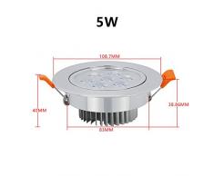 Hengda® 10er-Pack 5W LED Einbauleuchten Kaltweiß 6500K AC 230V Schwenkbare Einbauspots mit Kabel Trafo