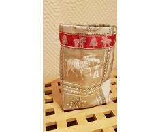 Lichtertüte aus Stoff, handgenäht, ca 18 cm