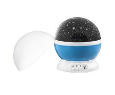 Kronleuchter Led Star Lights 360 & deg; Led Starlight Projection Bunte Rotating USB Nachtlicht für Schlafzimmer Party Bar Dekoration Tischlampe Blau