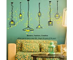 Wandaufkleber ZOZOSO Wandaufkleber Yellow Starlight Home Kronleuchter Dekorative Wandaufkleber Können Entfernt Werden