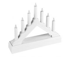 Mini LED-Lichterbogen | 15,6 cm x 13cm x 3,8 cm | Inkl. Timer-Funktion | weiß