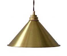 LIIYANN Gebürsteter Messingleuchter, Restaurantbarküchen-Deckenleuchte, nordisches minimalistisches kreatives Studio Leuchterweinlesedeckenleuchte (Größe: B) G