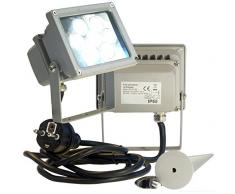 LED PROFI STRAHLER 7W MIT ERDSPIESS 1.5 m H05RN-F 3G1,0, IP44 für den Außenbereich IP44 Power Erdspießstrahler Strahler Außenstrahler IP65 Spießstrahler Gartenstrahler Gartenlampe Spießstrahler Wegeleuchte Ständer Flutlichtstrahler