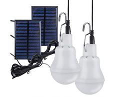 Beinhome Solarleuchten Solarlampen, Solar Glühbirne LED mit Solarpanel Licht Birne 3 W, Solar lampe Beleuchtung für Außen, Innen, Camping, Wandern, Angeln, Gartenhaus [2 Stück]