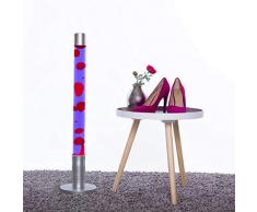 Dekorative XXL 76 cm hohe Lavalampe Alan LA651208 Stehleuchte in lila rot Magma / Lavaleuchte mit Leuchtmittel & Schalter
