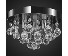 vidaXL Deckenleuchte Chrom Kristall Kronleuchter Deckenlampe Leuchte Lüster