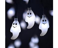 Außen Weihnachten Lichterkette,SUAVER 20LED Geist Solar Lichterkette 4.8m, Solarbetrieben Lichterkette Wasserdichte Solar Beleuchtung Kugel für Party, Weihnachten,Party