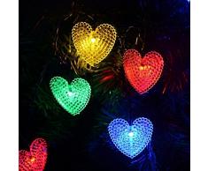 SUAVER Solar Lichtschlauch Lichterkette, Wasserdicht 33ft 100LED Seil Außenlichterkette Schlauchlicht Weihnachtsbeleuchtung Für Weihnachten Hochzeit Festival Party Garten Dekoration(Rot)