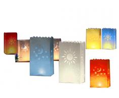 Licht in der Tüte farbig 20 Stück (2 Packungen) Lichttüte Kerzentüten