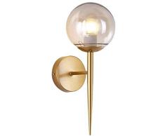 FANLIU Post Modern einfache Wandlampe Kristallwandlampe, Eisen Jugendstil Glaslampe for Nacht Wohnzimmer Schlafzimmer Balkon Gang Hotels