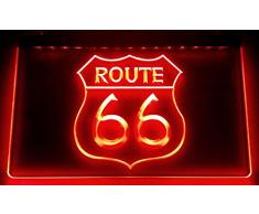 Route 66 Leuchtschild LED Neu Schild Laden Reklame Neon Neonschild USA