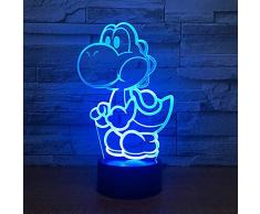 3D Nachtlicht Yoshi Mario 3D Led Lampe Cartoon Game Figure Super Acryl Neuheit Weihnachtsbeleuchtung Geschenk Touch Fernbedienung Spielzeug