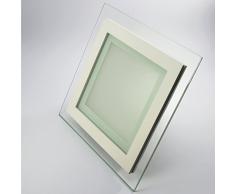 LED Panel 12W ECKIG warmweiß mit leuchtendem Glasrand Einbauspot Deckenleuchte Deckenstrahler EEK: A