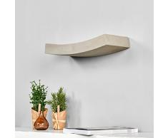 Lampenwelt Beton Wandleuchte, Wandlampe Innen Karolina dimmbar (Modern) in Alu aus Beton, u.a. für Flur & Treppenhaus (1 flammig, G9, A++) - Wandfluter, Wandstrahler, Wandbeleuchtung Schlafzimmer /