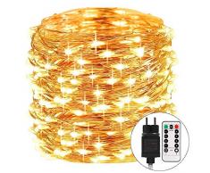 Lichterkette Strombetrieben B-right 20M 200 LED Kupferdraht Lichterketten mit Stecker und Fernbedienung, Lichterkette für Zimmer, Lichterkette außen strom warmweiß für balkon Hochzeit Weihnachtsbaum