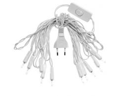 Glorex 6 1210 425 - Minilichterkette weiß, 10 Lämpchen mit Schalter, linear