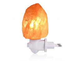 LEDGLE 10W Salzlampe Himalaya-Salzlicht mit Wandstecker, Natursalz, 220V, eingebaute Glühlampe