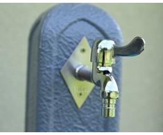 Wassersäule Wasserzapfsäule Entnahmestelle Wasserhahn Tanker Wasserzapfstelle Steinoptik Grau