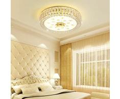 Geführte Kristalldeckenlampe, warme romantische Mädchenschlafzimmerlampe, Fernsteuerungsverdunkelungslampe, 40cm, dreifarbiges Verdunkeln