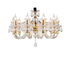 Kristalllüster Kerze Lampe Glas Hängelampe Modern Kristall Kronleuchter Wohnzimmer Pendel Lampe 5 Lichter