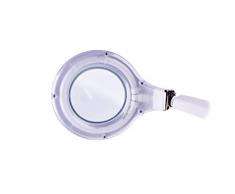 KEMOT NAR0298 Werkstattlampe mit Lupe, Lupenlampe mit Licht, 3D+12D (T4 12W), Glas, weiß