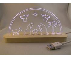LED Bogen Schwibbogen Leuchterbogen Christi Geburt USB Motivlampe Motivleuchte LED Deko Bild