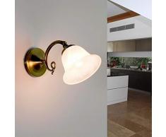 Jugendstil Wandleuchte mit Alabasterglas E14 230V Innen Wandlampe