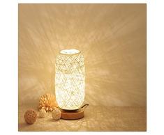 Bambus Rattan Schlafzimmer Nacht Persönlichkeit Dekoration Kreative Dimmbare LED Nachtlicht Massivholz Hanf Rattan Ball Tischlampe