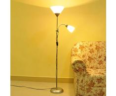 LXHLDD Stehleuchte LED Stehlampe Fackellampe Mutterlampe mattierter Lampenschirm, 2 Leuchten Stehleuchte