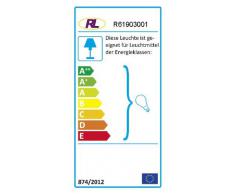 Reality Leuchten Deckenlampe chrom, Acrylblüten weiß mit klaren Steinen, Durchmesser: 55 cm Höhe: 30 cm, 3 x E14 maximal 40W, ohne LM R61903001