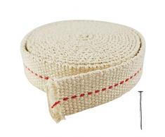 CZ Store®- Öllampendocht|Länge 2M✮✮LEBENSLANGE GARANTIE✮✮-Kerosin-Lampendocht| Breite 20MM|Kerosin-Lampendocht 100% Baumwolle für Öllampe/Öllaterne - lange Lebensdauer und einstellbare Brennerlampe.