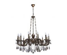 Chiaro 491010712 Kronleuchter Chic Stil Messing Topas Kristall 12 Armig E14 12 x 60W 230V