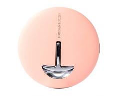 QMMD Led Kosmetikspiegel Mit Licht, Lichtnetz Rot Kosmetikspiegel Füllen, Tragbare Klappbare Handspiegel, High Definition,Rosa